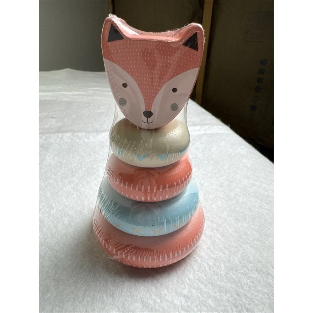 Lot of 2 Baby Toy Fox Stacking Puzzle